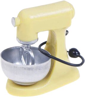 1:12 Schaal Poppenhuis Moderne Elektrische Voedsel Mixer Model Keuken Meubels Pretend Play Leven Scène Decoratie Speelgoed geel