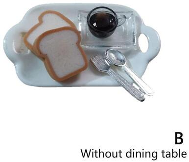 1:12 Simulatie Koffie Brood Ontbijt Set Ontbijt Lade Miniatuur Voedsel Nie Props Diy Keuken Speelgoed
