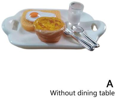 1:12 Simulatie Koffie Brood Ontbijt Set Ontbijt Lade Miniatuur Voedsel Nie Props Diy Keuken Speelgoed