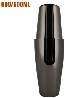 1-13Pcs Cocktailshaker Barman Cocktail Bar Shaker Mixer Jigger Stopper Goud Metalen Barman Boston Cocktail Shakers Set Stand zwart 800600ml