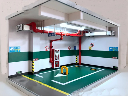 1:18 alloy model car simulation underground garage parking lot space children's toys scene display