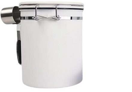 1.2/1.5/1.8L Koffie Bus Met Scoop Luchtdicht Koffie Container Roestvrijstalen Opslag Bus Set Voor Koffiebonen thee wit X 1.5L
