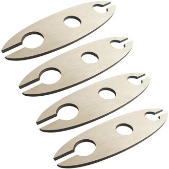 1/2/3/4/5Pcs Houten Wijn Fles En Glas Houder Houten Wijnrek Outdoor Wijn Houder Wijnrek Fles Champagne Plank 4stk