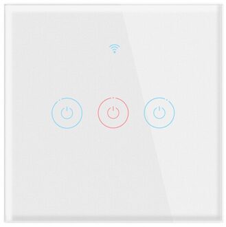 1/2/3/4 Gang Tuya Wifi Smart Switch 433Mhz Touch Schakelaar App Afstandsbediening Home Wandlamp switch Werken Met Alexa Google Thuis wit gang