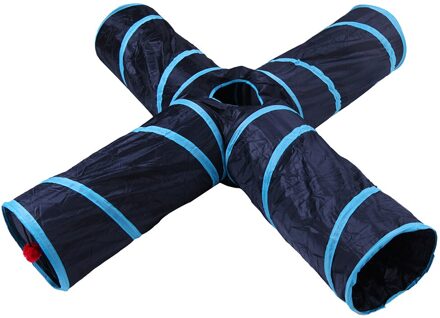 1/2/3/4 Gaten Inklapbare Kat Tunnel Buis Kitty Tunnel Verveeld S-Type Kat Tent Indoor Interactieve fun Speelgoed Puppy Kitty Training Speelgoed 04