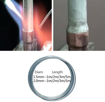 1/2/3/5m 1.6/2.0mm Koper-aluminium Lasdraad Lage Temperatuur Lassen draad Geen Behoefte Flux Effectieve Reparatie Legering Ijzer Etc 1.5mm X 5m