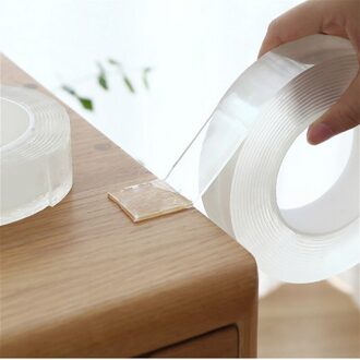 1/2/3/5M Tape Dubbelzijdig Plakband Traceless Waterdichte Scotch Tape Voor Bureau tap Gel Sticker 1M 1cm 2mm