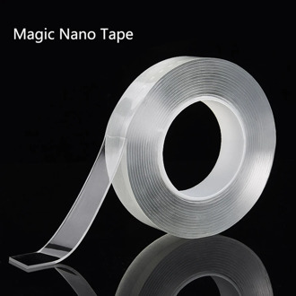 1/2/3/5m Tape Waterproof Double Sided Magica Gel Grip Silicone Adhesive Tape Reusable Transparent Strong Sticky Nano Scotch tape