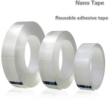 1/2/3/5M Transparant Magic Nano Tape Herbruikbare Dubbele Kleefband Afneembare Wasbare Sticker voor Voor Buiten Thuis Car Office 3cm x 10meters