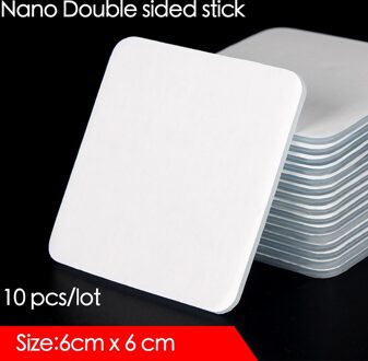 1/2/3/5M Transparant Magic Nano Tape Herbruikbare Dubbele Kleefband Afneembare Wasbare Sticker voor Voor Buiten Thuis Car Office 6cm x 6cm