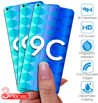 1 2 3 Pcs honor 9 c glass protective glass for huawei honor 9c glasses screen protector honor9c onor c9 aka-l29 steklo 6.39''