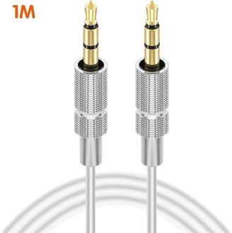 1/2/3M Aux Kabel Jack 3.5 Mm Audio Kabel 3.5 Mm Jack Audio Kabel Adapter Voor auto Hoofdtelefoon Speaker Computer Laptop Draad Aux Cord wit 1M