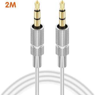 1/2/3M Aux Kabel Jack 3.5 Mm Audio Kabel 3.5 Mm Jack Audio Kabel Adapter Voor auto Hoofdtelefoon Speaker Computer Laptop Draad Aux Cord wit 2M