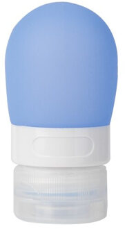 1/2/3Pcs Set 38Ml 60Ml 80Ml Lege Siliconen Reizen Kit Verpakking Druk Fles voor Lotion Shampoo Bad Kleine Sample Containers 1stk blauw