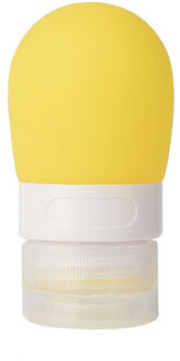 1/2/3Pcs Set 38Ml 60Ml 80Ml Lege Siliconen Reizen Kit Verpakking Druk Fles voor Lotion Shampoo Bad Kleine Sample Containers 1stk geel