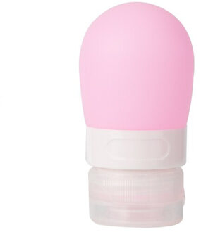 1/2/3Pcs Set 38Ml 60Ml 80Ml Lege Siliconen Reizen Kit Verpakking Druk Fles voor Lotion Shampoo Bad Kleine Sample Containers 1stk roze
