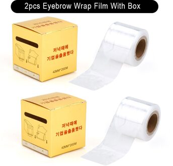 1/2/3Roll Tattoo Clear Wrap Cover Conserveermiddel Film Microblading Levert Wegwerp Wenkbrauw Film Permanente Make-Up Accessoires 2stk met doos