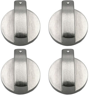 1/2/4 Pcs Metalen 6Mm Universal Silver Gasfornuis Bedieningsknoppen Adapters Oven Schakelaar Koken Oppervlak Controle Sloten
