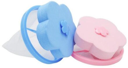1/2/4 Stks/set Wasmachine Wasserij Filter Bag Drijvende Lint Haar Catcher Mesh Pouch 1roze en 1blauw