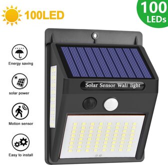 1/2/4 Stuks 140 Led Outdoor Solar Light Pir Motion Sensor Wandlamp Waterdichte Solar Lamp Solar aangedreven Zonlicht Tuin Decoratie