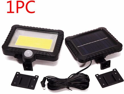 1/2/4Pc 100LED Cob Zonne-energie Licht Straat Spotlight Solar Lamp Outdoor Tuin Security Night Muur split Licht Solar Verlichting 1stk