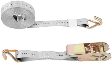 1/2/4Pcs 25MMX5M Sleepkabel Vrachtwagen Sjorren Ratchet Riem Polyester Tie Down Cargo Strap Carbon Staal gesp Weven Auto Accessoires grijs / 1 stk