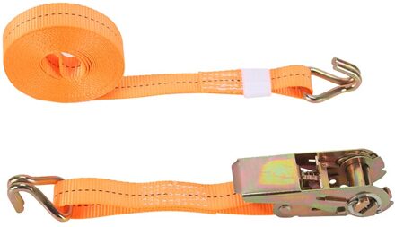 1/2/4Pcs 25MMX5M Sleepkabel Vrachtwagen Sjorren Ratchet Riem Polyester Tie Down Cargo Strap Carbon Staal gesp Weven Auto Accessoires oranje / 1 stk