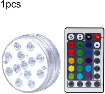 1/2/4Pcs Dompelpompen Led Verlichting Ir Afstandsbediening 13 Led Rgb Onderwater Spa Licht Dompelpompen Lamp voor Vaas Base Aquarium 1stk