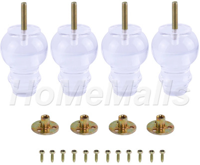 1/2/4pcs Transparent Acrylic Furniture Legs Heavy Duty Replacement For Sofa Bench Couch Table Dresser Cabinet Bed TV Stand Legs