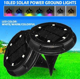 1/2/4X Solar Grond Lichten 10 Grond Lichten Led Tuin Solar Gazon Lamp IP65 Waterdicht Landschap lamp Decking Begraven Licht 1stk wit licht