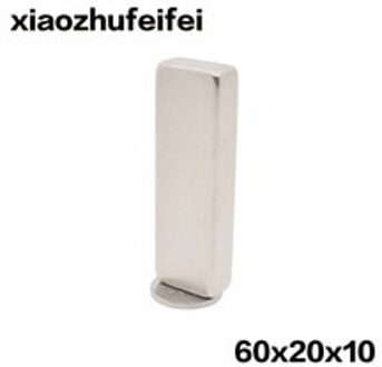 1/2/5Pcs N50 60X20X10 Neodymium Magneet 60 Mm X 20 Mm X 10 Mm Ndfeb Blok Super Krachtige Sterke Permanente Magnetische Imanes 1stk