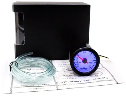 1-2 Bar 12V Auto Vrachtwagen Boot Blauwe Led Turbo Boost Gauge Meter 2Inch 52Mm