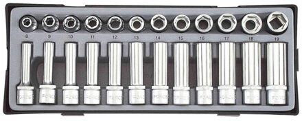 1/2" Doppenset 6 Kant 24 delig T4248