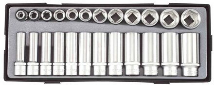 1/2" Doppenset 6 kant SAE 24 delig T4248S