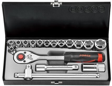 1/2" Doppenset Golf profiel 17 delig 4173