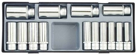 1/2" Doppenset lang 12-kant 14 delig T41439