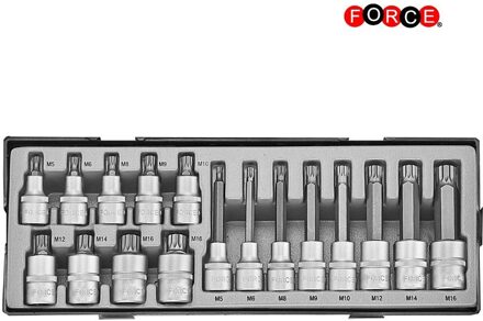 1/2" Doppenset Spline 17 delig T4179