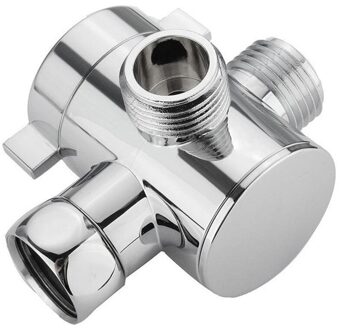 1/2 Inch Badkamer Drie Manier T Adapter Tee Connector Valve Voor Wc Bidet Douchekop Omschakelklep Douchekop Shunt