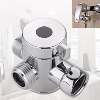 1/2 Inch Badkamer Drie Manier T Adapter Tee Connector Valve Voor Wc Bidet Douchekop Omschakelklep Douchekop Shunt