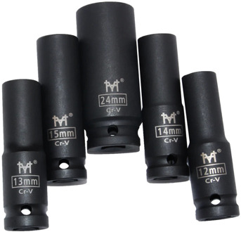 1/2" Inch Drive Deep Impact Sockets Metric Air Pneumatic Socket Wrench Head 10-38mm Standard Durable Car Auto Truck Repair Tools