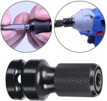 1/2 inch Square To 1/4 inch Hex Ratchet Socket Wrench Socket Adapter Spanner Set Drive Converter Impact Tool Lengte 50mm