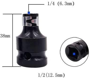 1/2 Inch Vierkante Tot 1/4 Inch Hex Ratel Dopsleutel Socket Adapter Spanner Set Drive Converter Impact Tool
