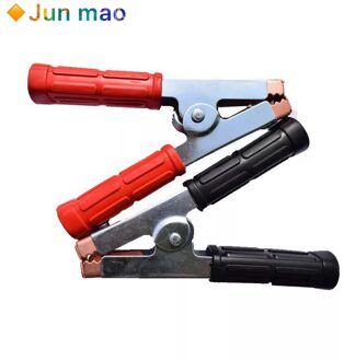 1/2 Pcs Nu Non Slip Handvat 500A Lente Geladen Krokodil Clip Lassen Aarde Klem Rood Zwart 500A rood 1stk