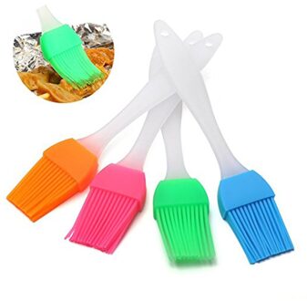 1/2 Pcs Silicone Bakken Gel Borstel Bakvormen Bakken Gebak Olie Barbecue Basting Handvat Brush Tool Keuken Accessoires Willekeurige kleur 2stk