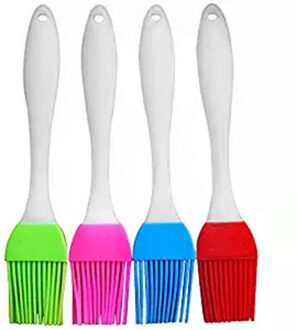 1/2 Pcs Silicone Bakken Gel Borstel Bakvormen Bakken Gebak Olie Barbecue Basting Handvat Brush Tool Keuken Accessoires Willekeurige kleur willekeurig kleur