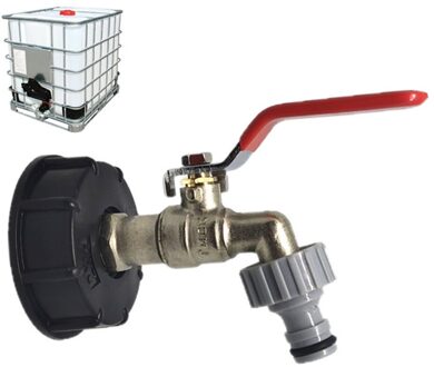 1/2 "S60X6 Ibc Tank Adapter Tuinslang Kraan Water Tank Slang Connector Tap Vervanging Connector Montage Valve Tuin