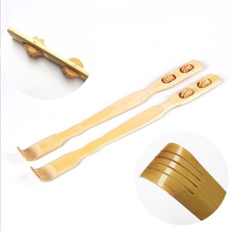 1/2 Stuks Duurzaam Bamboe Massager Terug Scratcher Houten Body Roller Stok Backscratcher 2stk