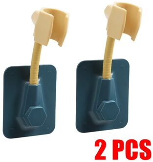 1-2 Stuks Nail Gratis Douche Bracket Houder Verstelbare Waterdicht Douchekop Badkamer Accessoires Sterk Vasthouden Aan De Muur geel 2