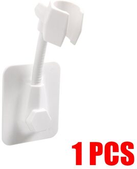 1-2 Stuks Nail Gratis Douche Bracket Houder Verstelbare Waterdicht Douchekop Badkamer Accessoires Sterk Vasthouden Aan De Muur wit 1