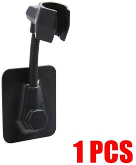 1-2 Stuks Nail Gratis Douche Bracket Houder Verstelbare Waterdicht Douchekop Badkamer Accessoires Sterk Vasthouden Aan De Muur zwart 1
